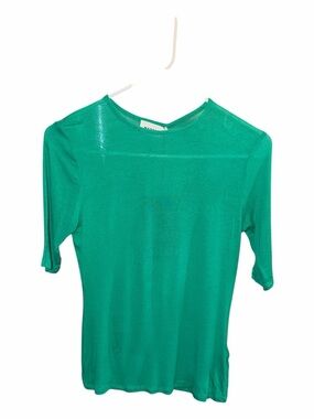 MARELLA Teal-Green Short Sleeve Knit Top